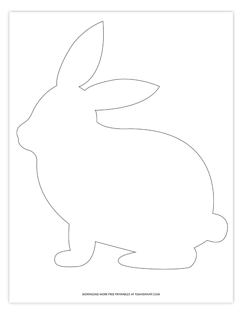 Easter Bunny Template Free Printable Bunny Pattern Pjs And 