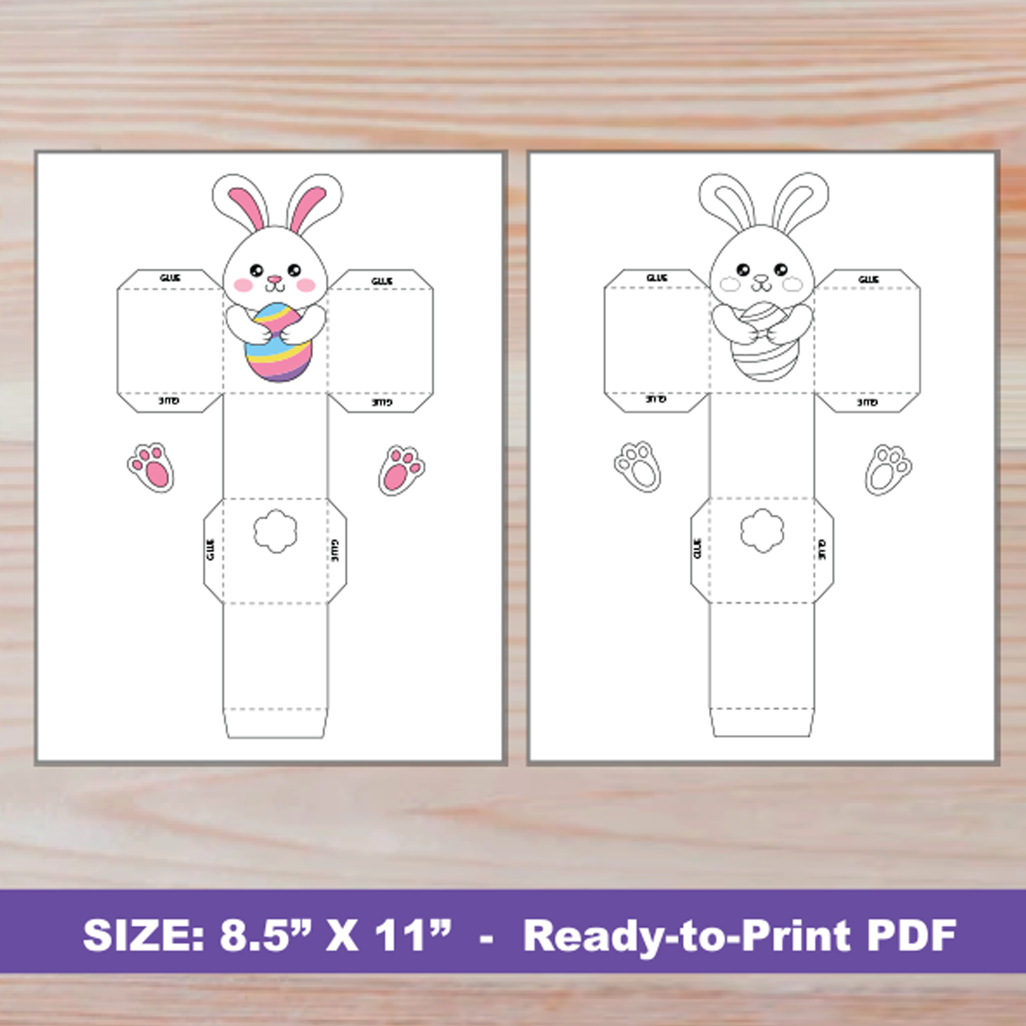 Easter Treat Box PRINTABLE Easter Bunny Party Favor Boxes Easter Activities U0026 Crafts DIY Treat Box Candy Box Classful