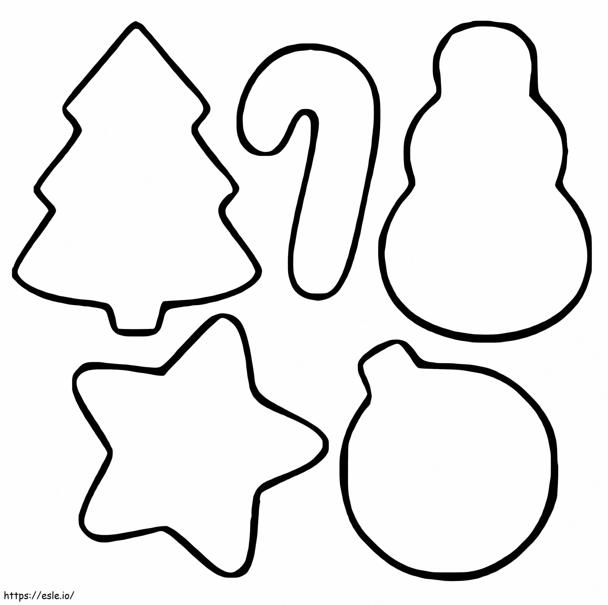 Easy Christmas Cookies Coloring Page Easy Christmas Cookies Coloring Page