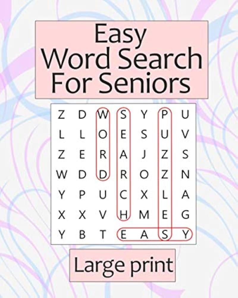Word Search For Seniors Free Printable
