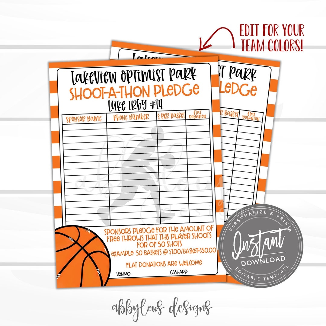 EDITABLE Basketball Shoot a thon Pledge Sheet Basketball Free Throw Fundraiser Editable Fundraiser Form Editable File Digital Template Etsy EDITABLE Basketball Shoot a thon Pledge Sheet Basketball Free Throw Fundraiser Editable Fundraiser Form Editable File Digital Template Etsy