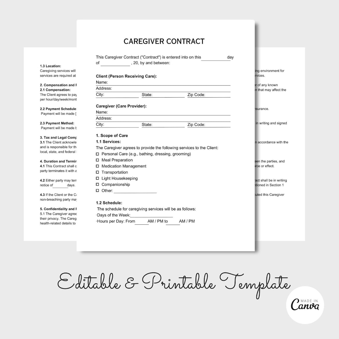 Editable Caregiver Contract Caregiver Invoice Template Nanny Contract Template Nanny Form PDF Etsy Editable Caregiver Contract Caregiver Invoice Template Nanny Contract Template Nanny Form PDF Etsy