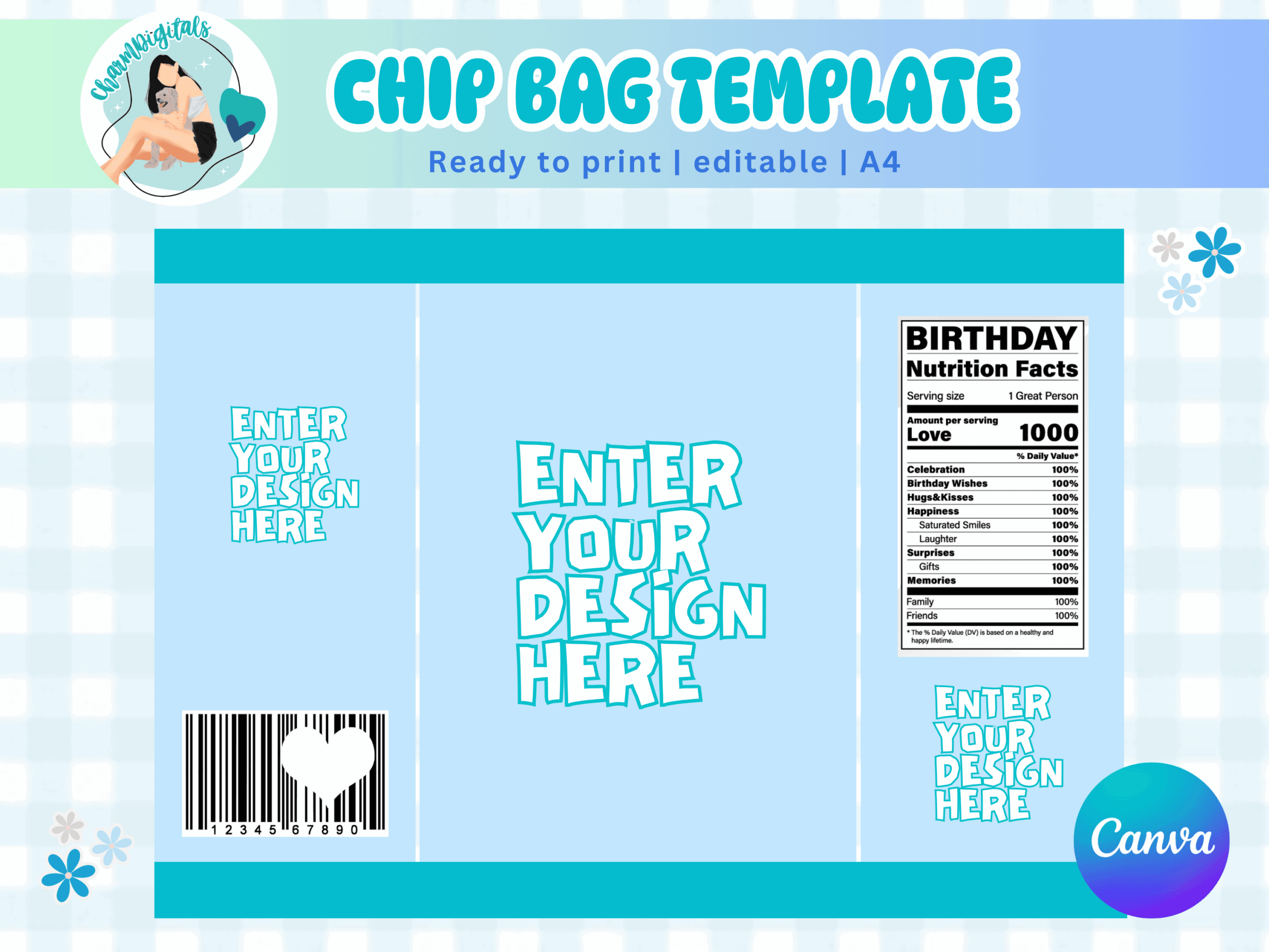 Editable Chip Bag Template By Charmxdigitals Raket PH