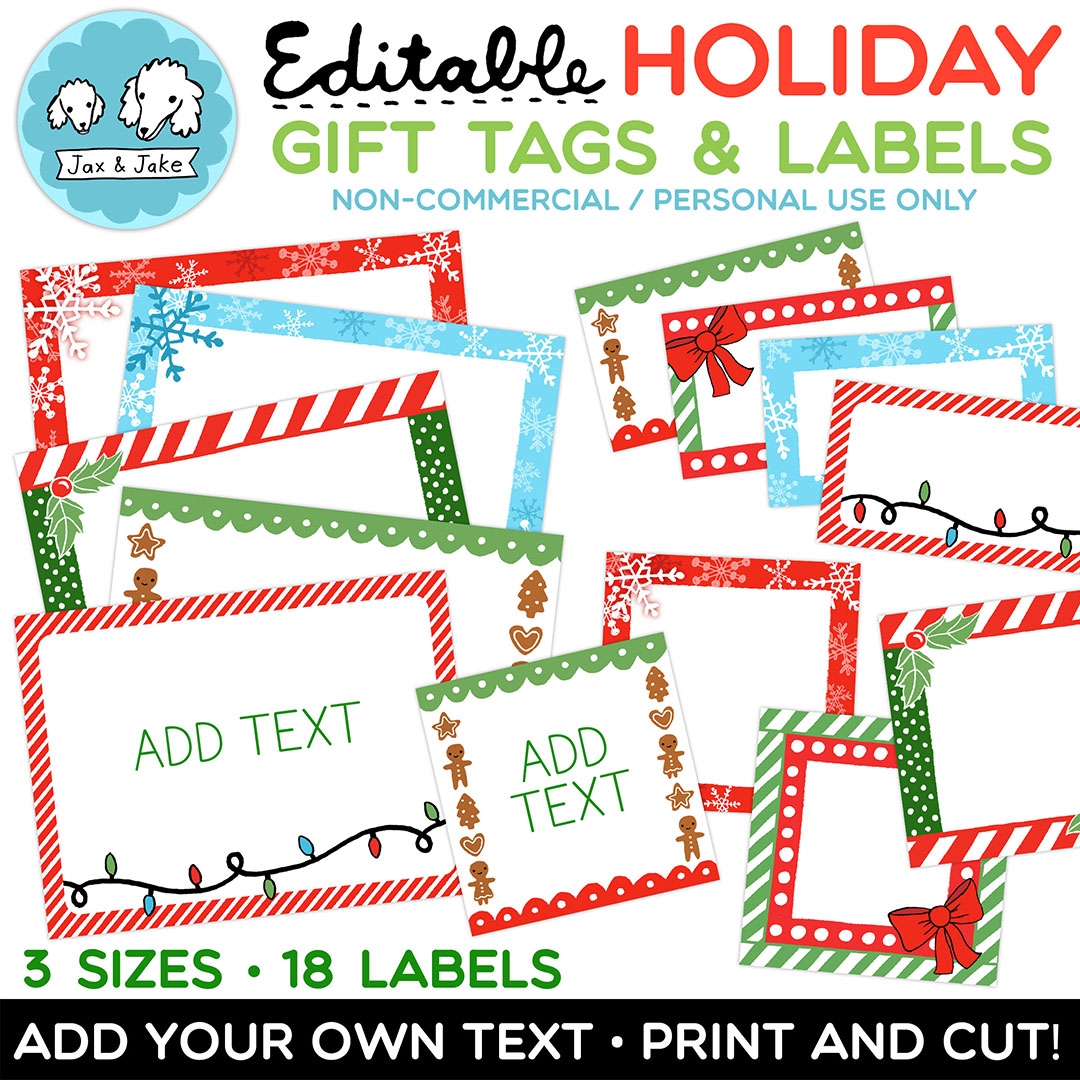 Free Printable Blank Christmas Labels