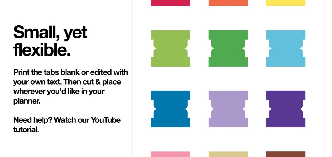 Editable Divider Tabs Blank Printable DIY Rainbow Etsy