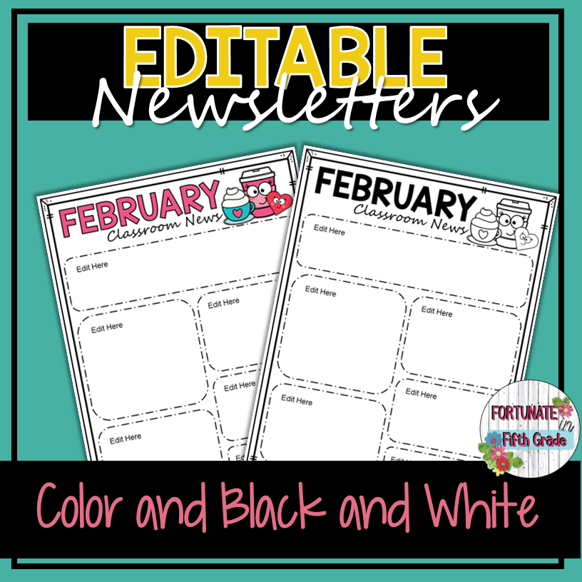 Editable Monthly Newsletter FEBRUARY Made By Teachers