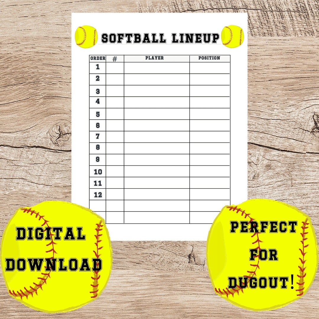 Editable Softball Lineup Card Printable softball Roster Chart Batting Lineup Dugout Organization Chart Etsy Editable Softball Lineup Card Printable softball Roster Chart Batting Lineup Dugout Organization Chart Etsy