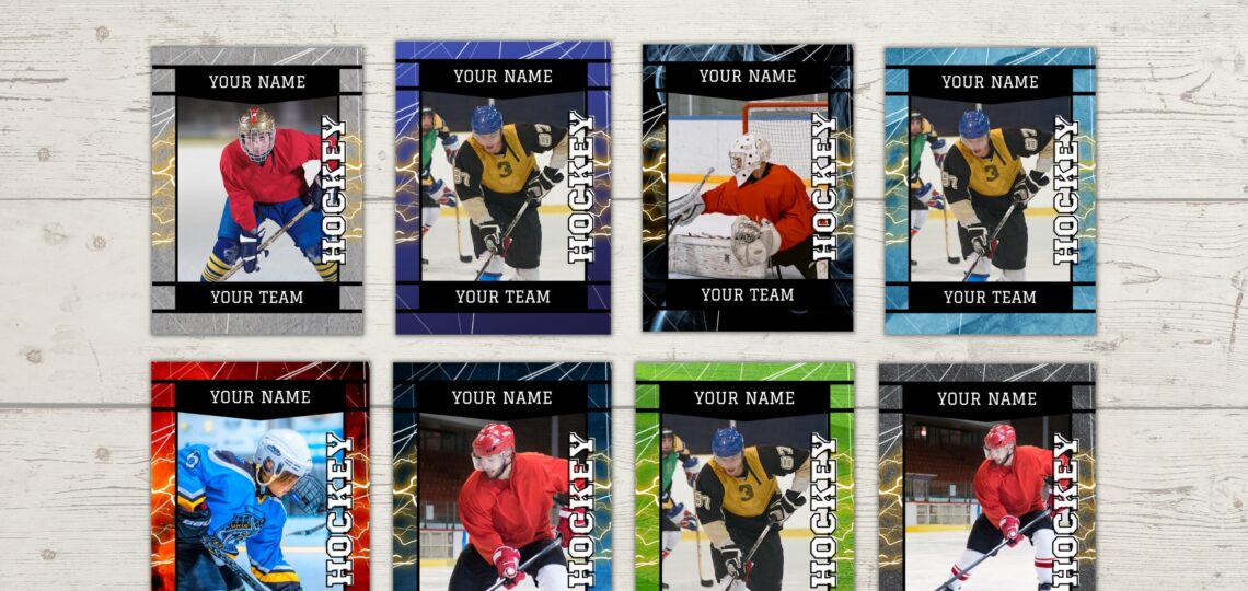 Editable Sports Card Template Custom Hockey Trading Card Printable Create Your Own Trading Card Editable Canva Digital Template H13 Etsy Canada