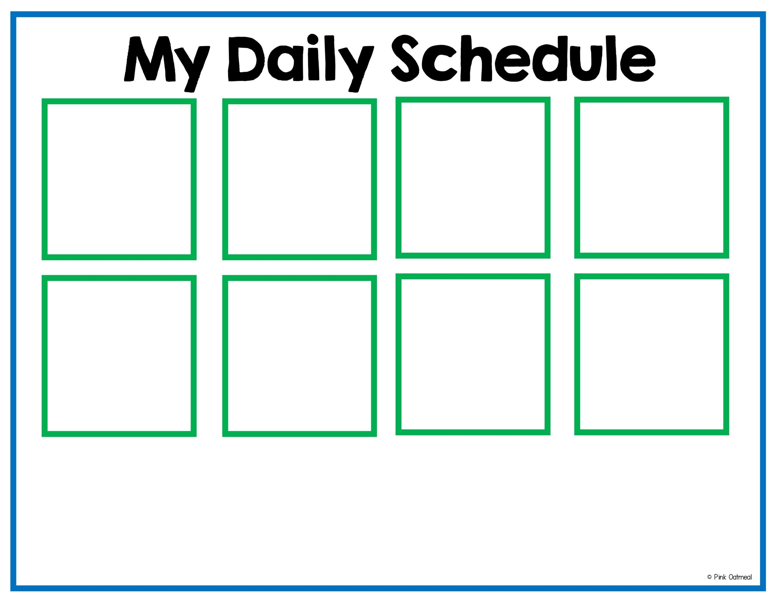 Editable Visual Schedule Highest Kids