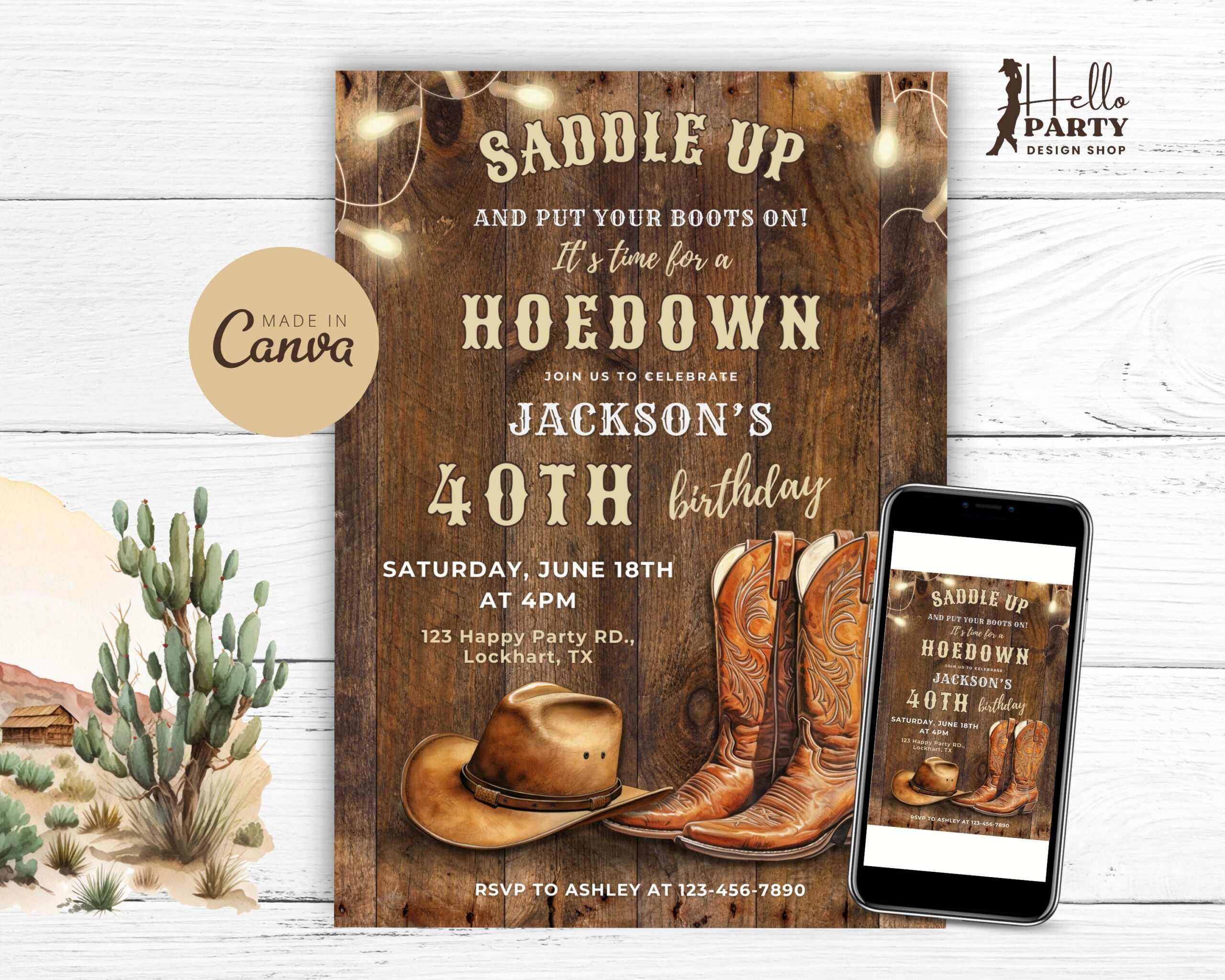 Free Printable Western Invitation Templates