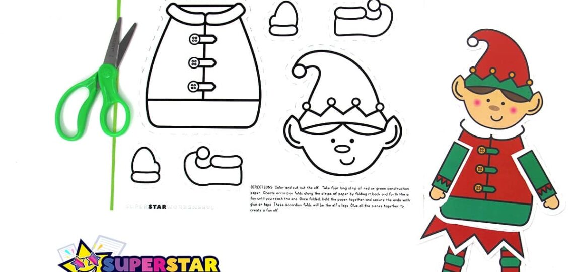 Elf Template Superstar Worksheets