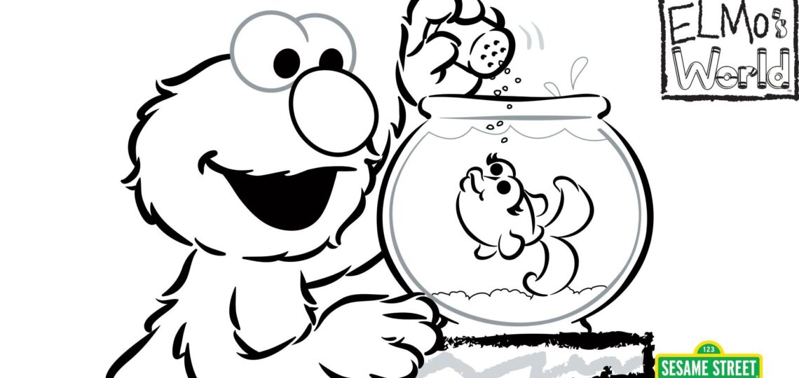 Elmo s World Coloring Page Printable Sesame Street PBS