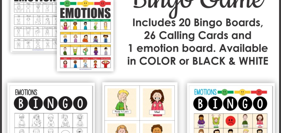 Emotional Regulation Bingo Game Your Therapy Source