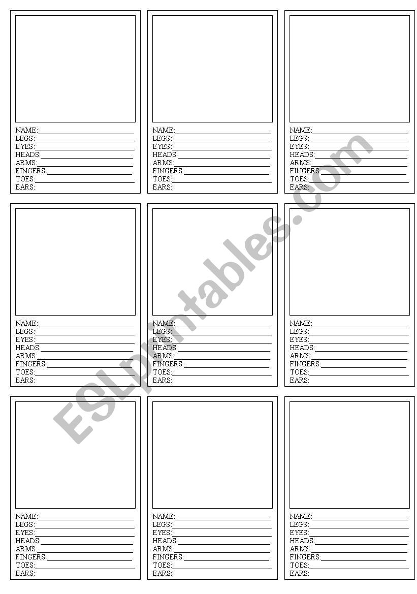 English Worksheets Top Trumps Parts Of The Body English Worksheets Top Trumps Parts Of The Body