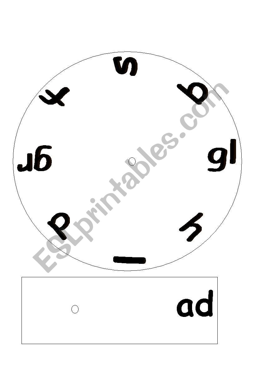 English Worksheets Word Wheel ad 