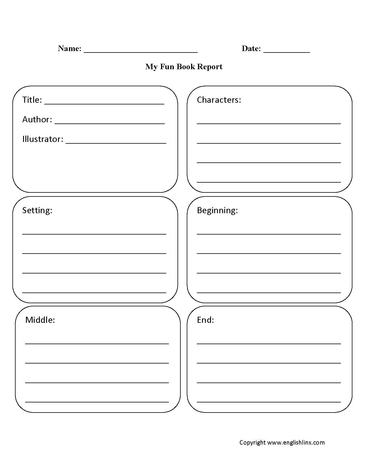 Free Printable Book Report Template Free Printable Book Report Template