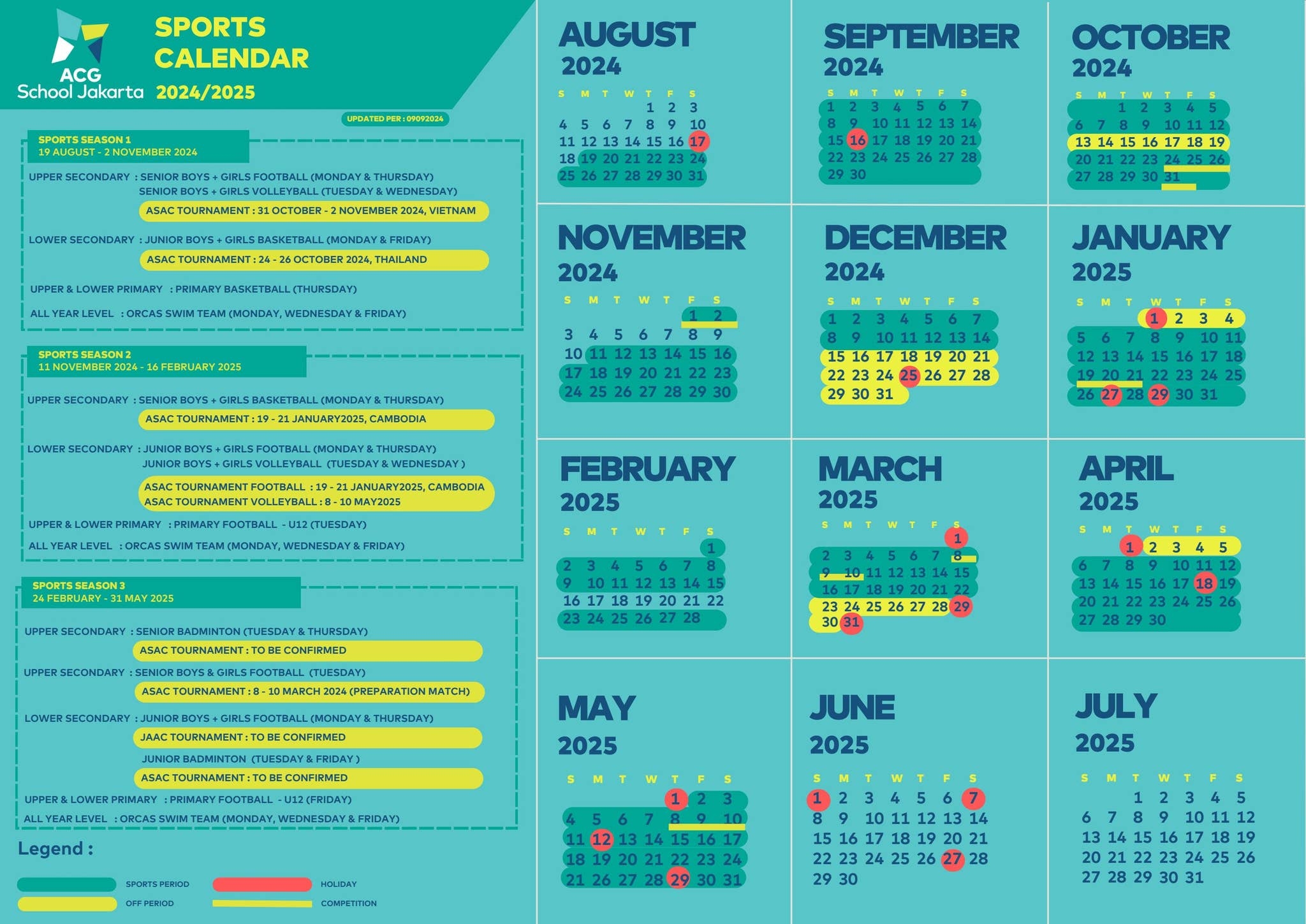 Extra Curricular Activities ECA Calendar 2024 2025 By ACG  Extra Curricular Activities ECA Calendar 2024 2025 By ACG