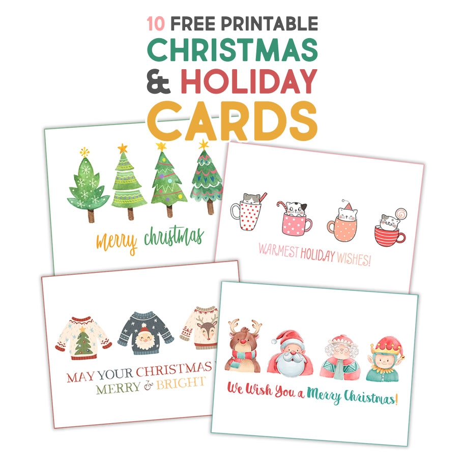 Fabulous Free Printable Christmas U0026 Holiday Cards The Cottage Market