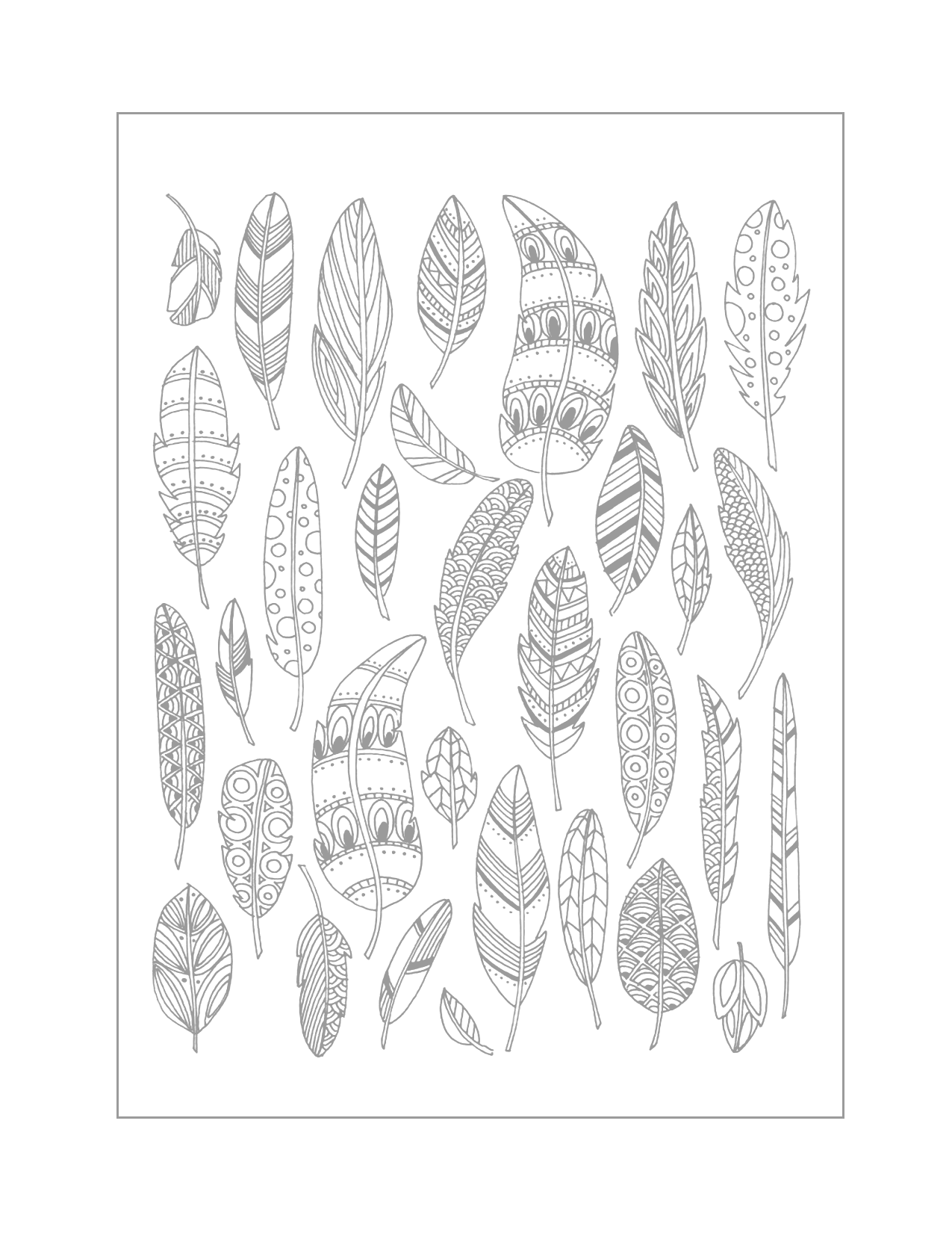 Feather Coloring Pages Printable Coloring Pages FREE Feather Coloring Pages Printable Coloring Pages FREE
