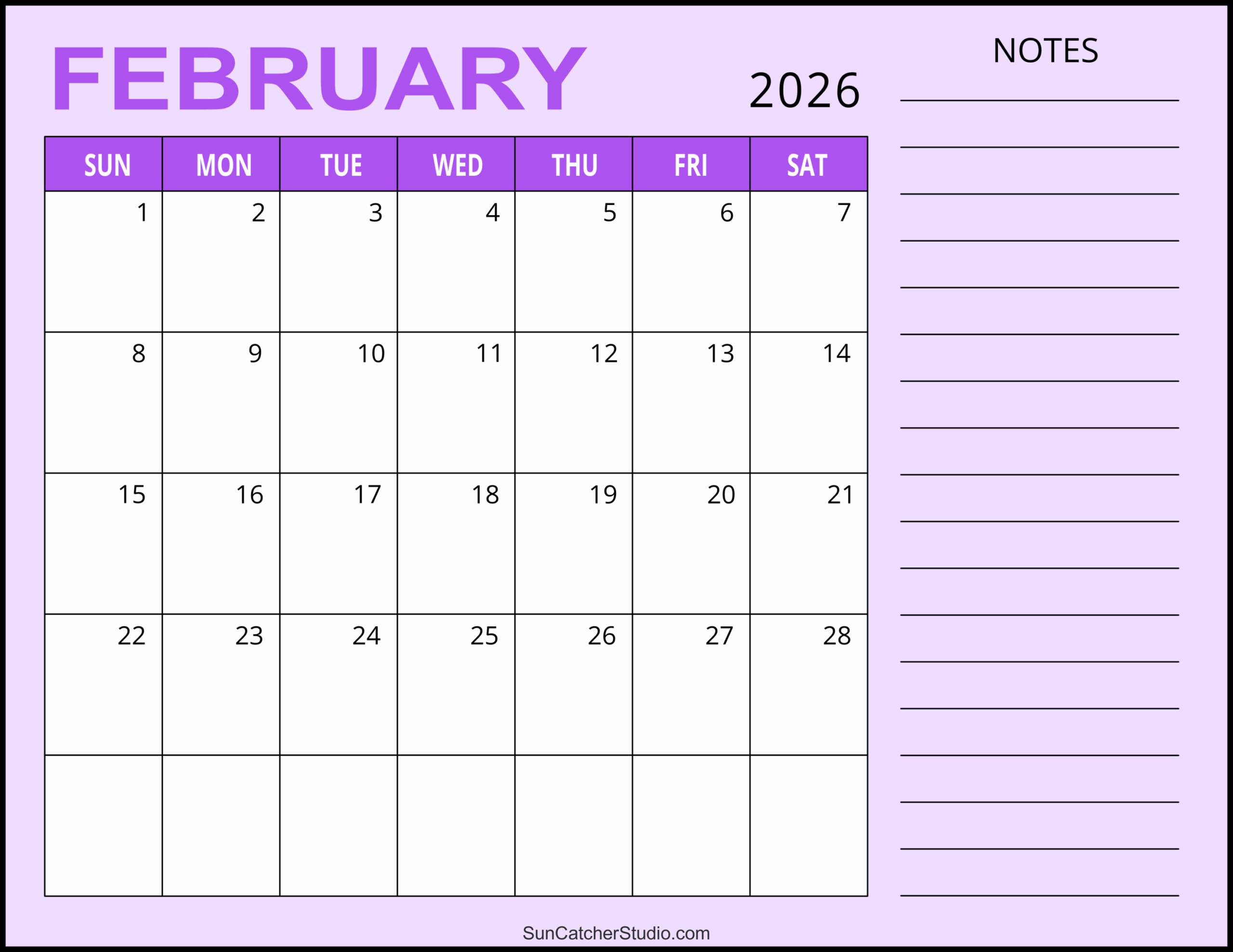 February 2026 Calendar Free Printable Free Printables Monograms Design Tools Patterns U0026 DIY Projects February 2026 Calendar Free Printable Free Printables Monograms Design Tools Patterns U0026 DIY Projects