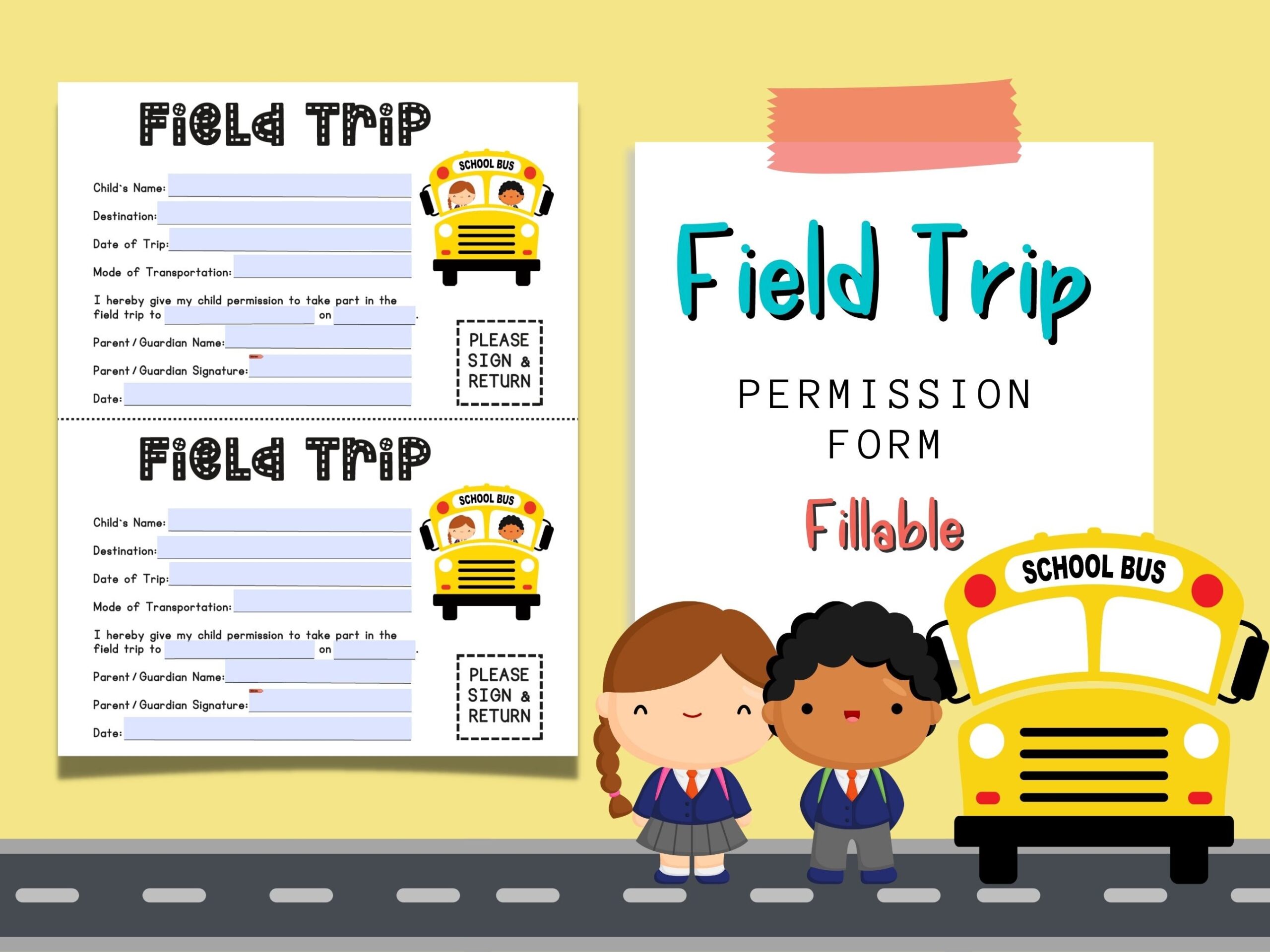Field Trip Permission Form School Field Trip Form Parent Permission Forms Permission Slips Consent Forms Authorization Form PDF Etsy