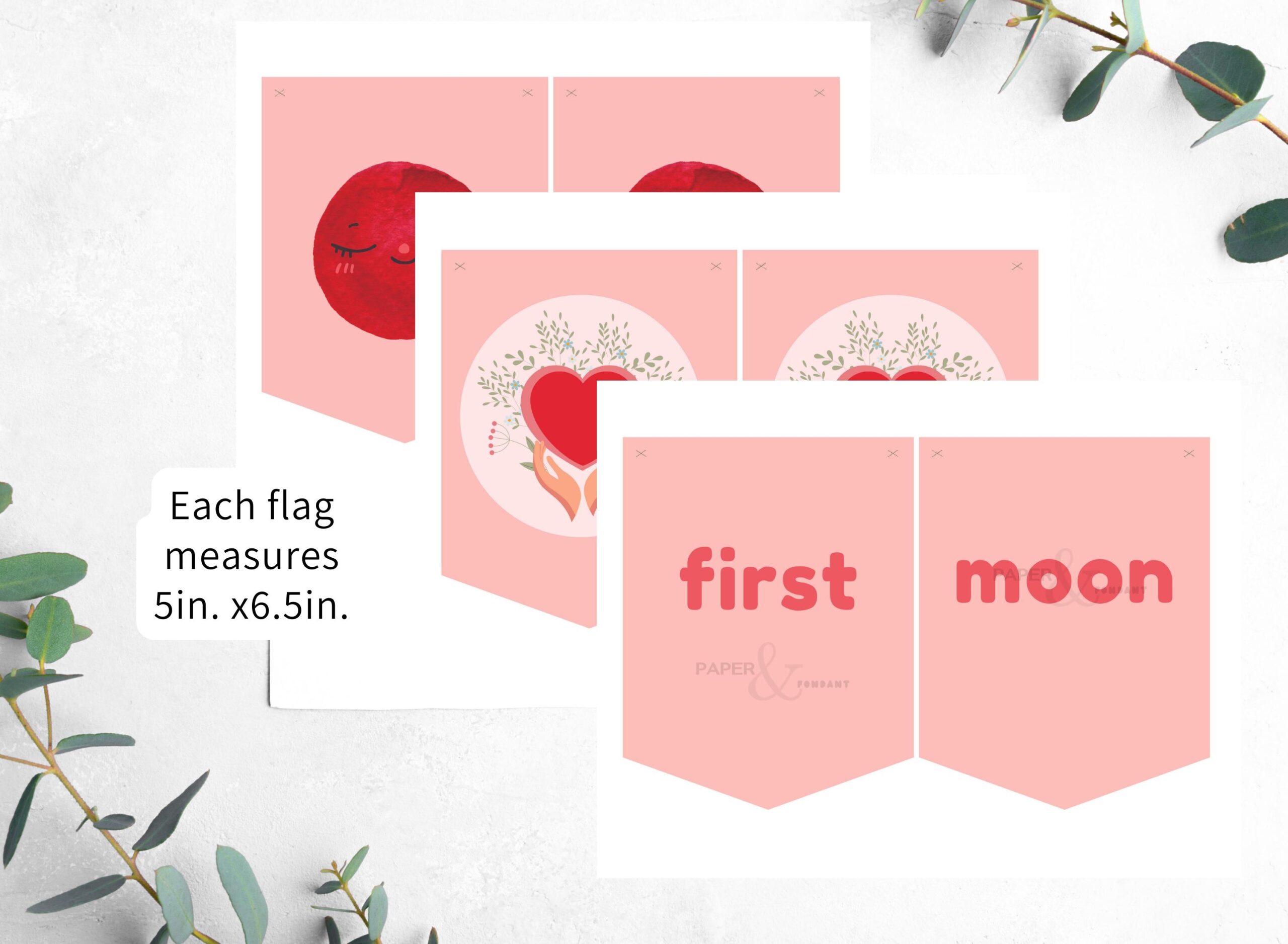 First Period Printable Banner First Moon Menstruation  First Period Printable Banner First Moon Menstruation