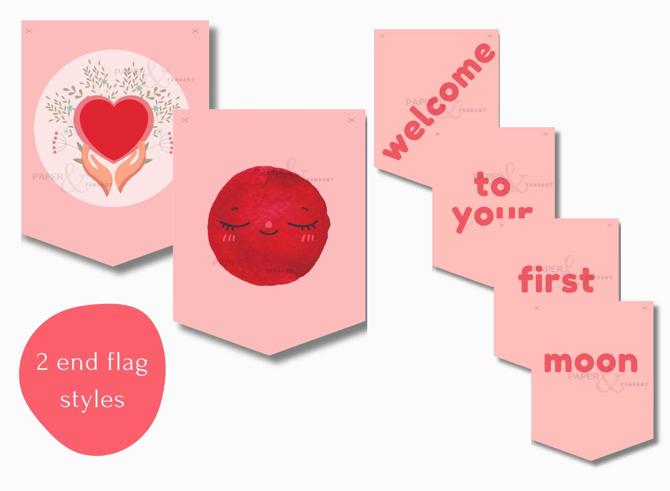 First Period Printable Banner First Moon Menstruation  First Period Printable Banner First Moon Menstruation