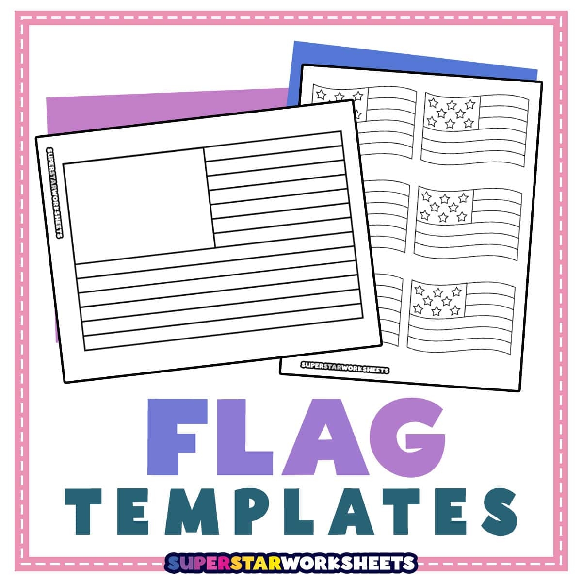 Flag Template Superstar Worksheets Flag Template Superstar Worksheets