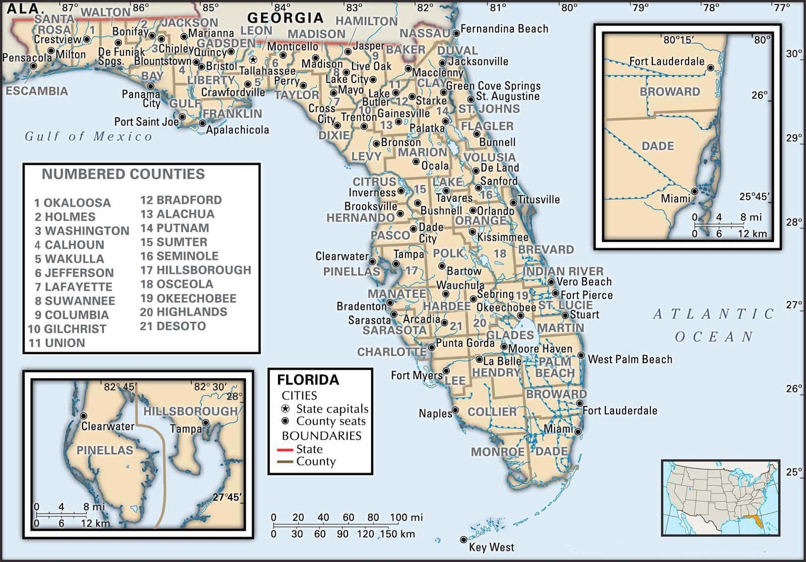 Florida County Maps Interactive History U0026 Complete List