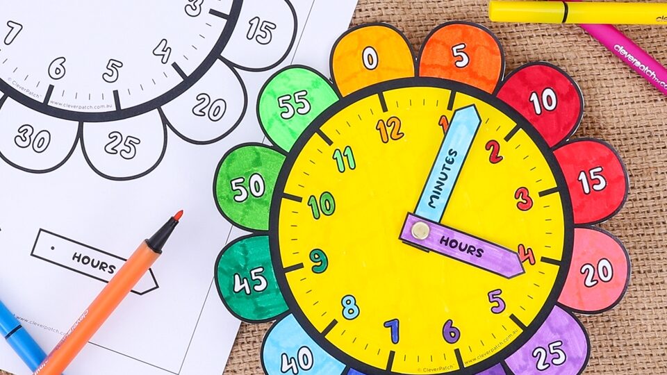 Flower Clock Paper U0026 Card CleverPatch CleverPatch Art