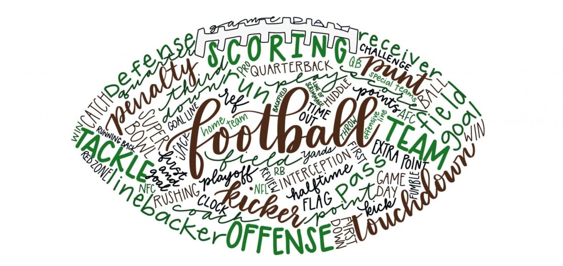 Football Printable Free Hand Lettered Download Amy Latta Creations