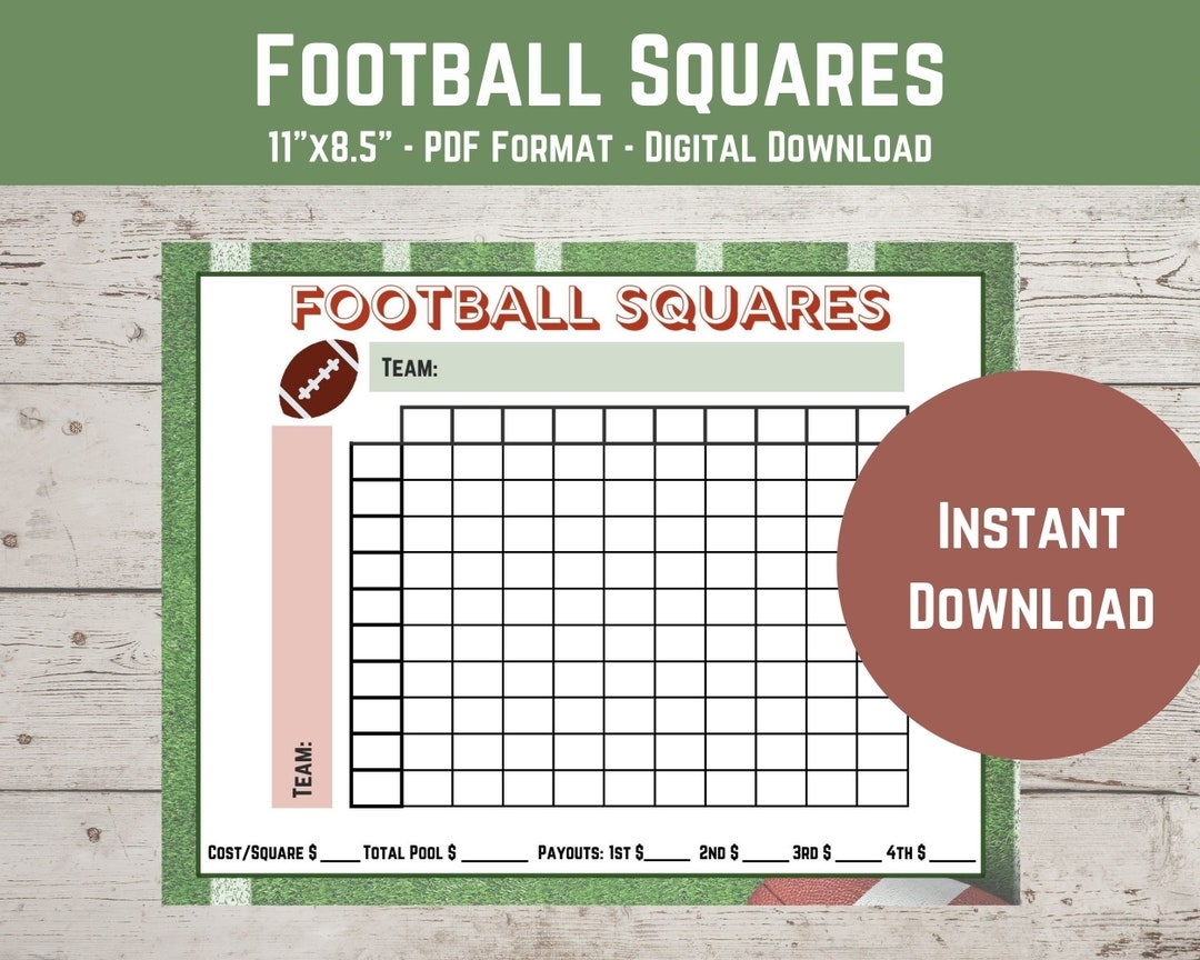 Free Printable Football Squares