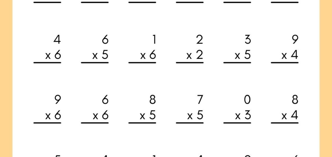 Free 3rd Grade Math Worksheet Templates To Customize Canva