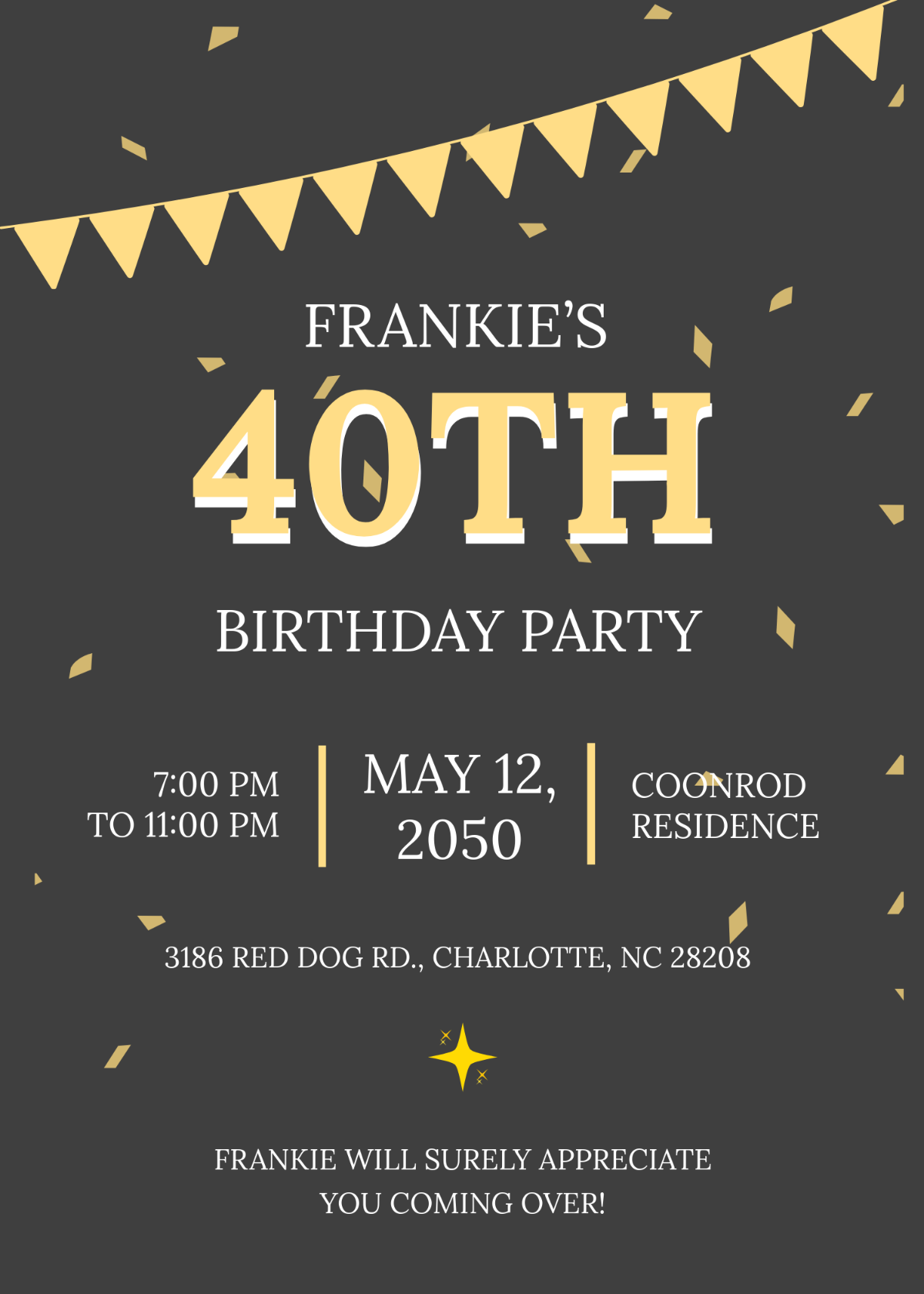 Free 40Th Birthday Invitation Templates Editable And Printable