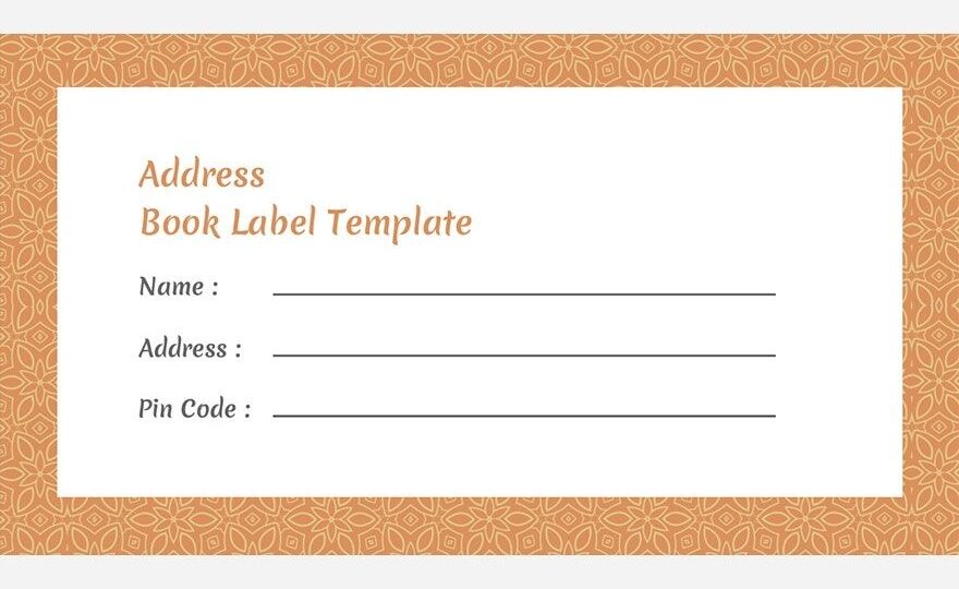 Free Address Label Templates Editable And Printable