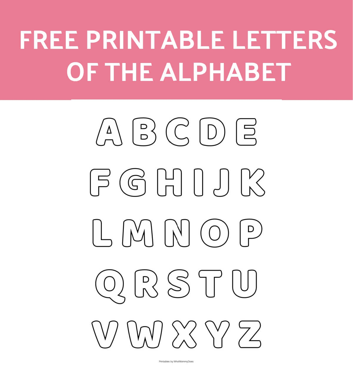 Cut Out Alphabet Template Free Printable