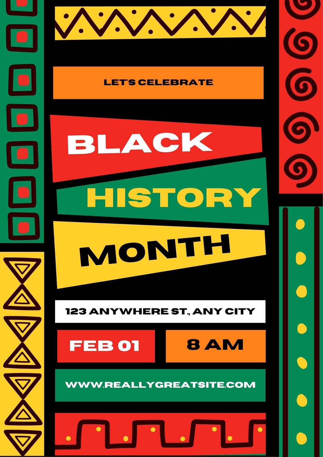 Free And Customizable Black History Month Templates Free And Customizable Black History Month Templates