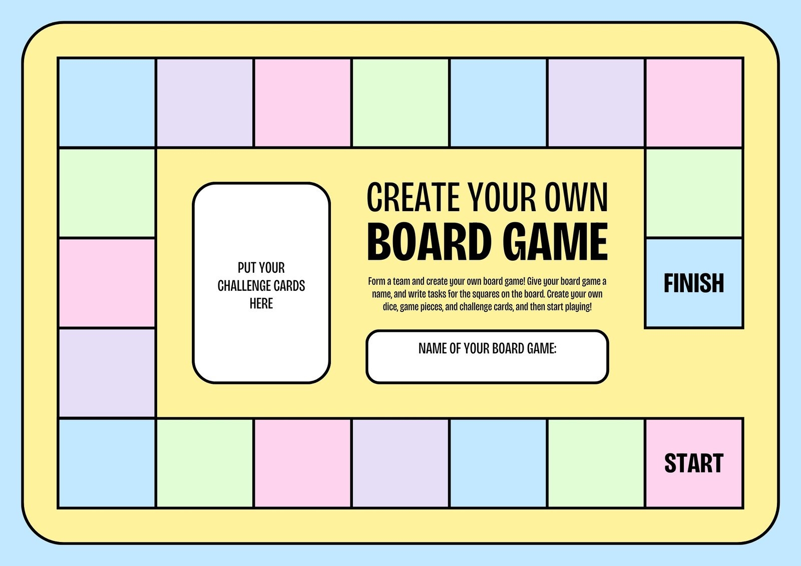 Free Printable Blank Game Board Free Printable Blank Game Board