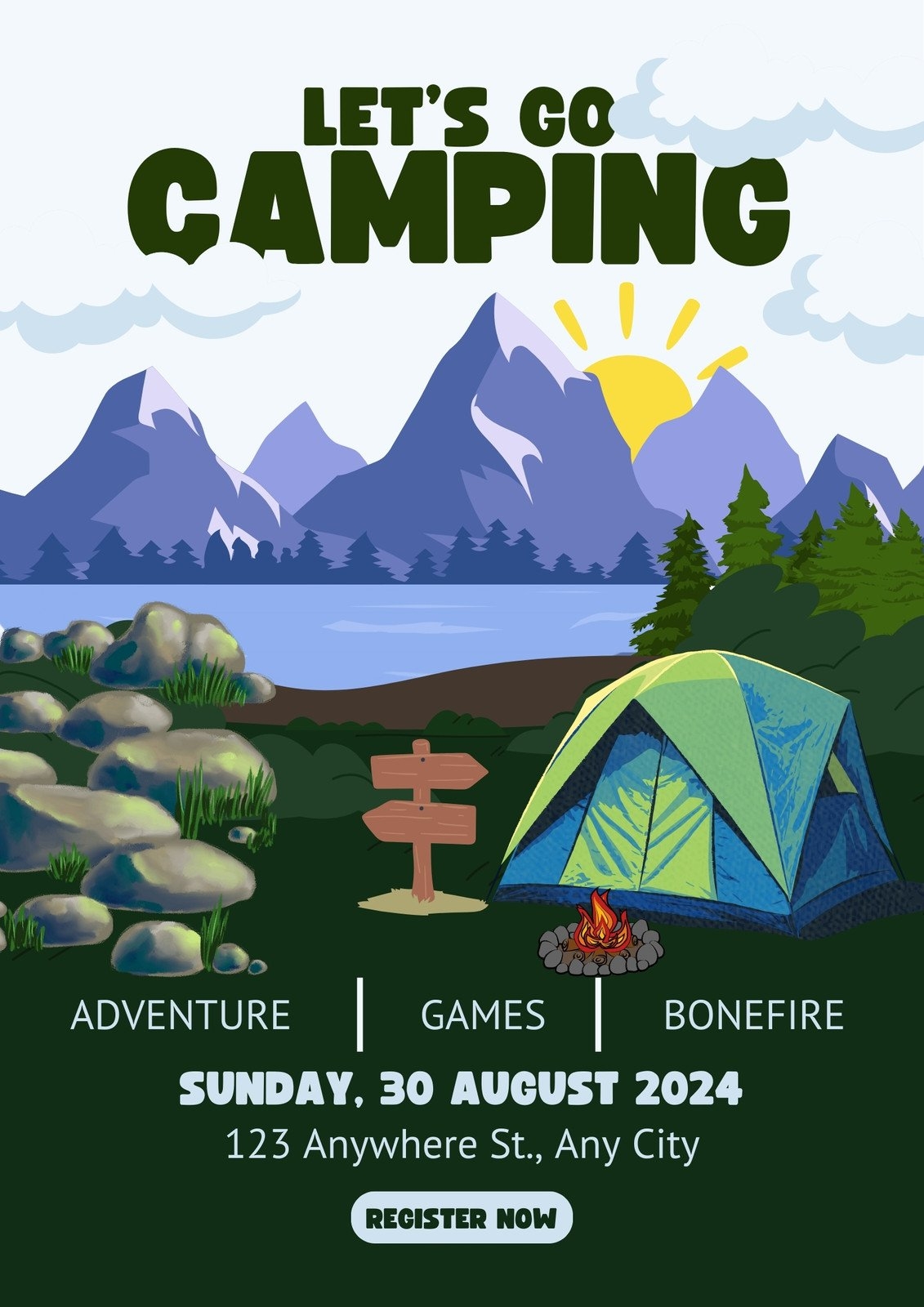 Free Printable Camping Tent Template