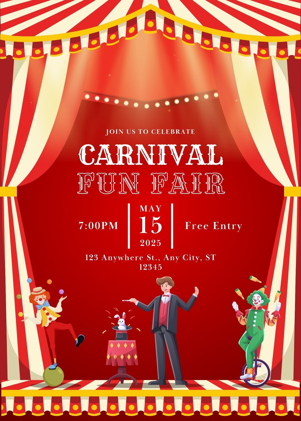 Free And Customizable Carnival Templates Free And Customizable Carnival Templates