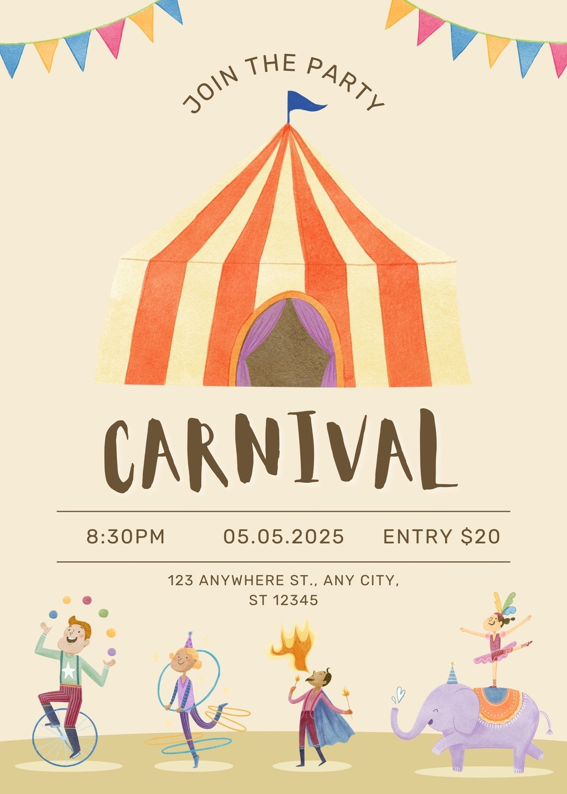 Free And Customizable Carnival Templates Free And Customizable Carnival Templates