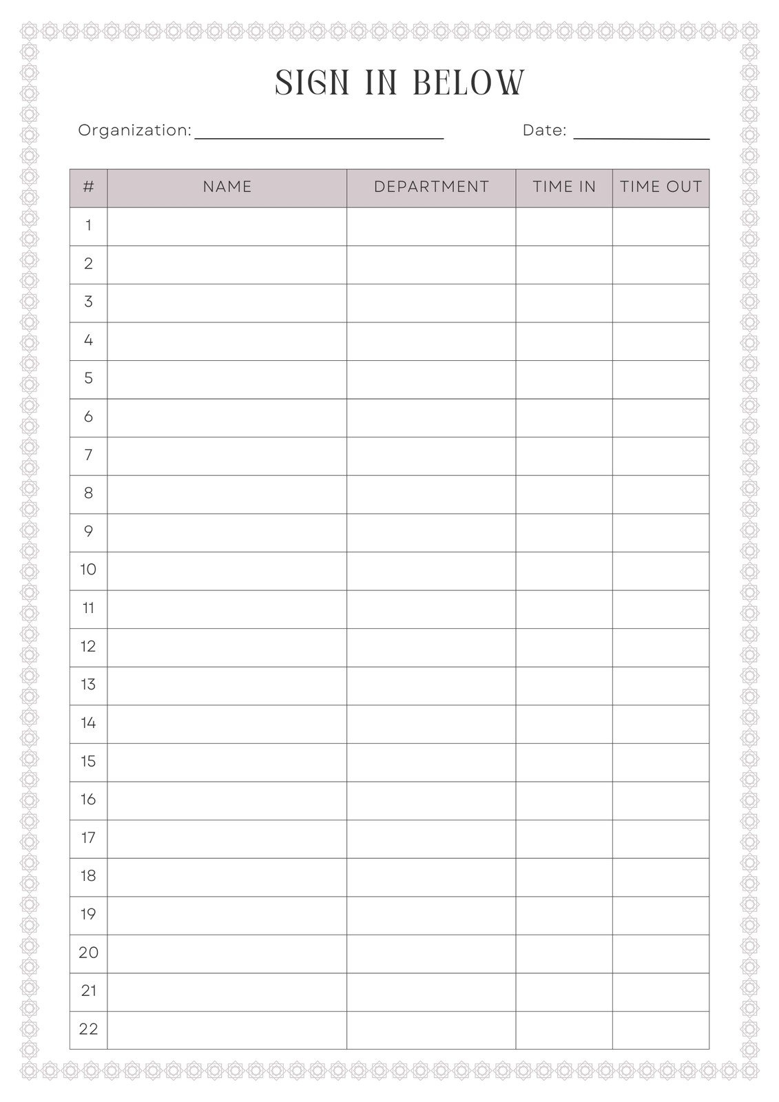 Free And Customizable Log Templates