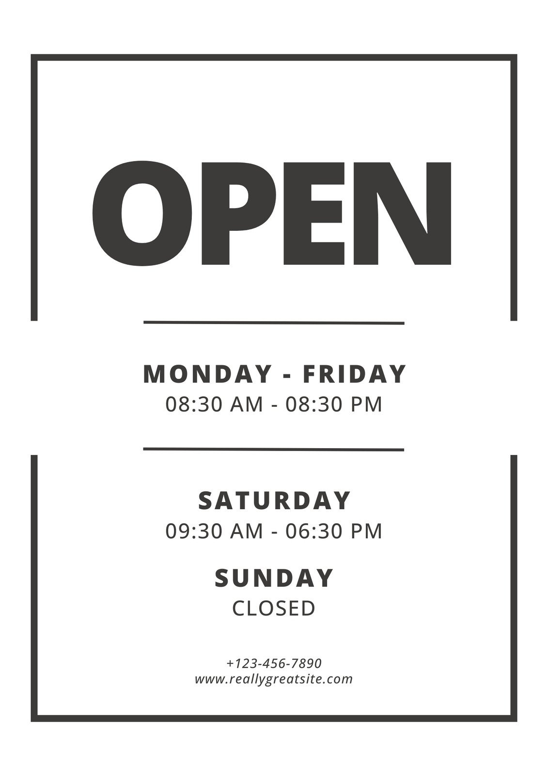 Free And Customizable Opening Hour Templates Canva Free And Customizable Opening Hour Templates Canva