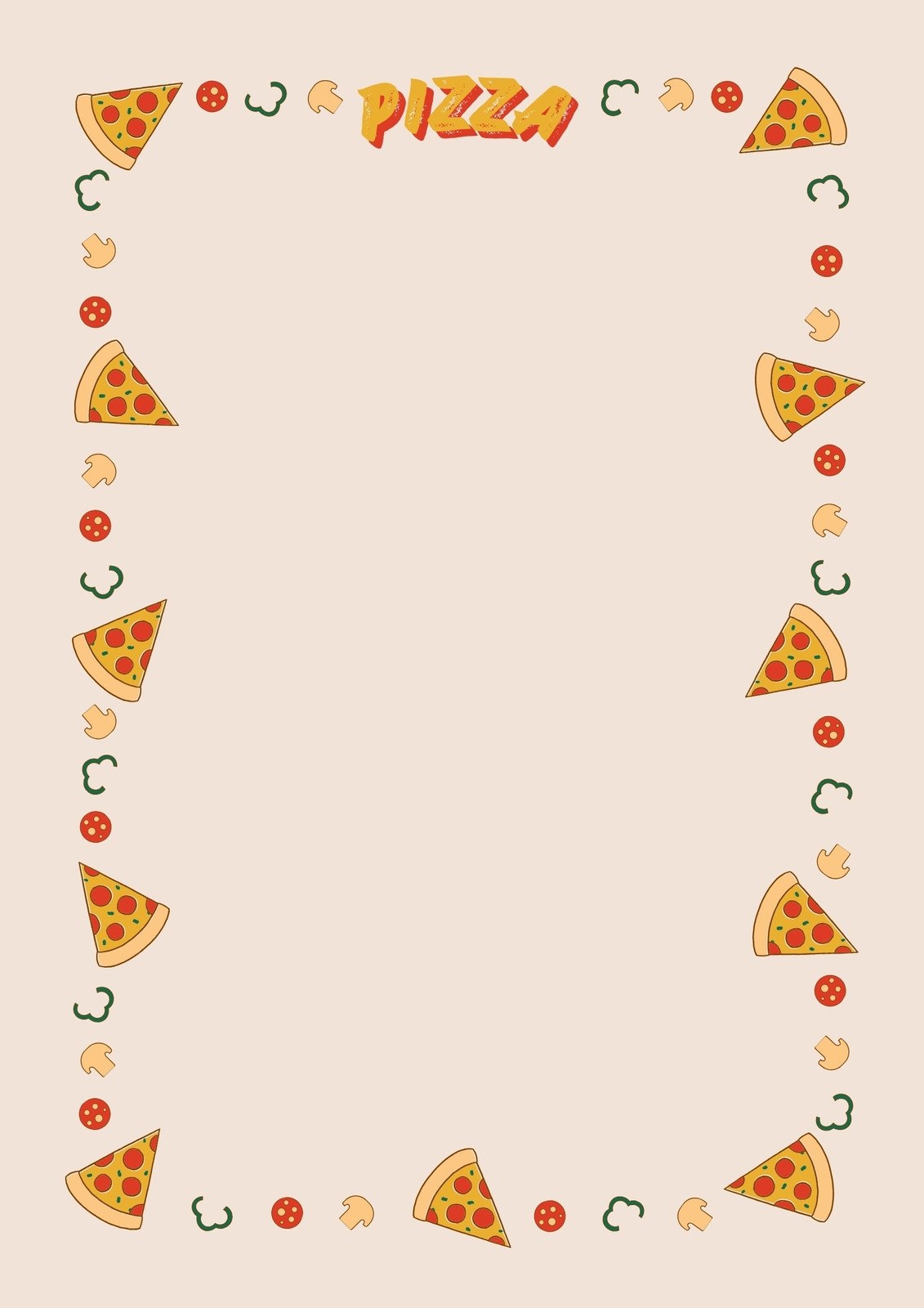 Free And Customizable Pizza Templates