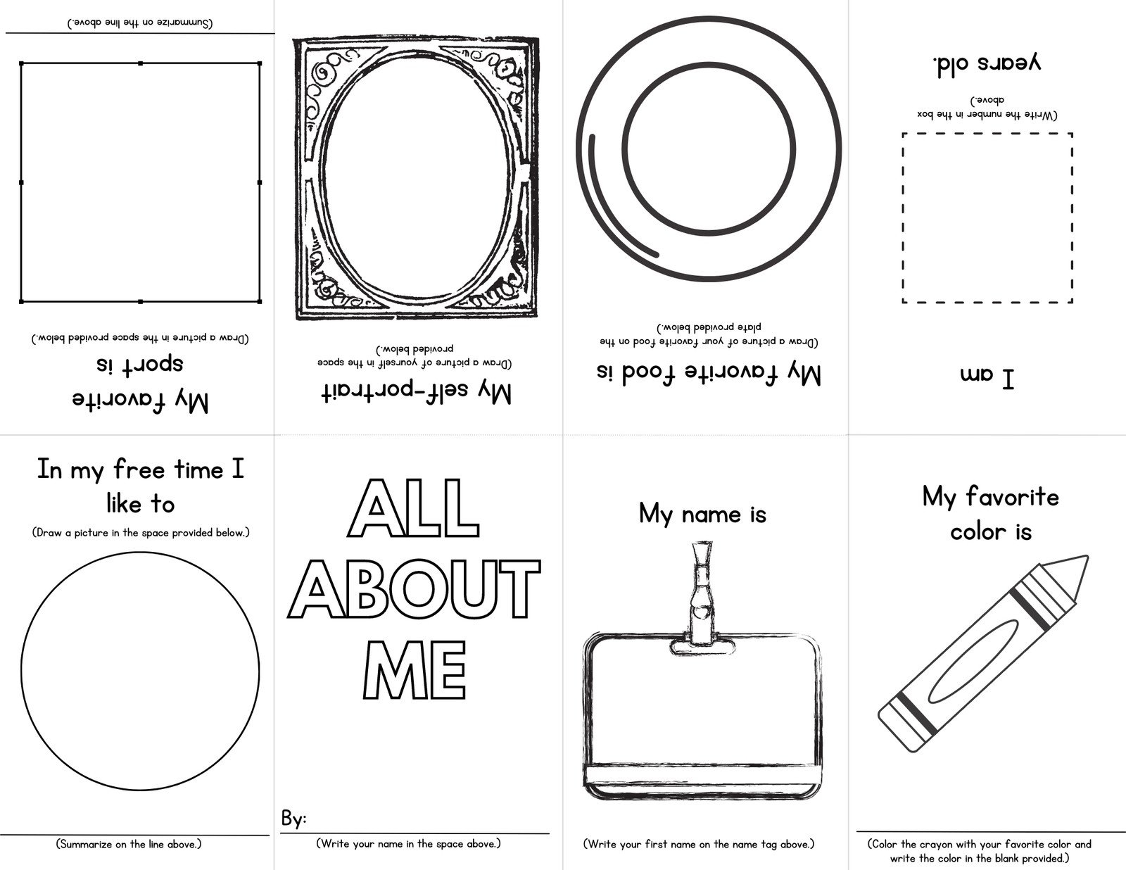 Free And Printable All About Me Worksheet Templates Canva