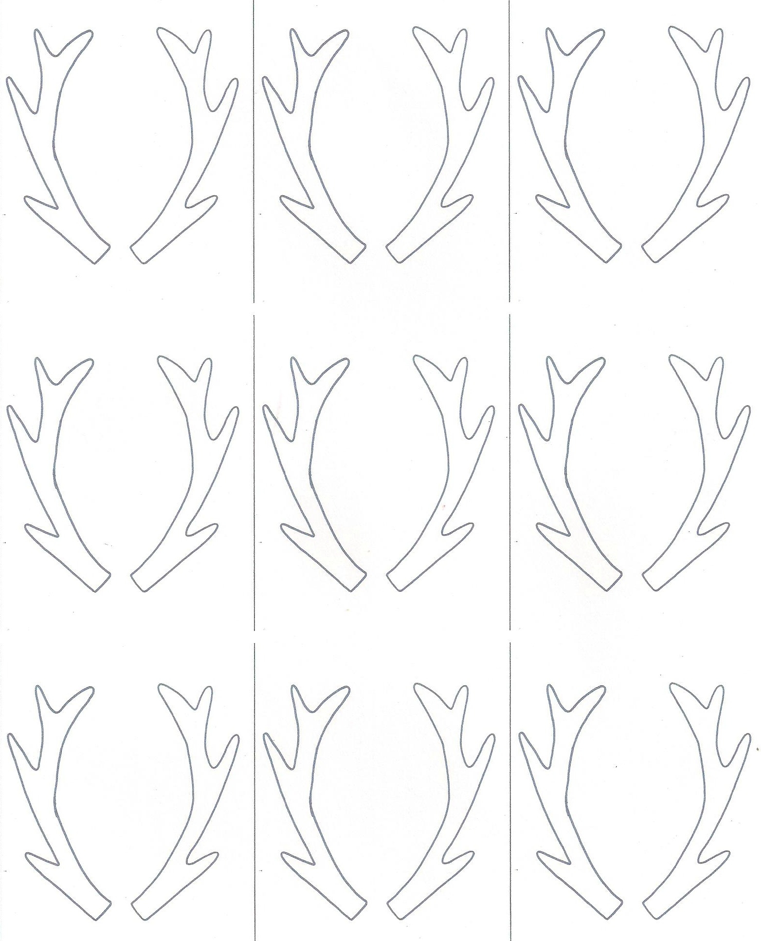 Free Antler Template Printable For Birch Slice Ornaments City 