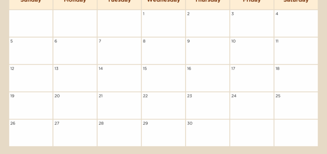 Free April 2025 Calendar With South African Holidays Template To