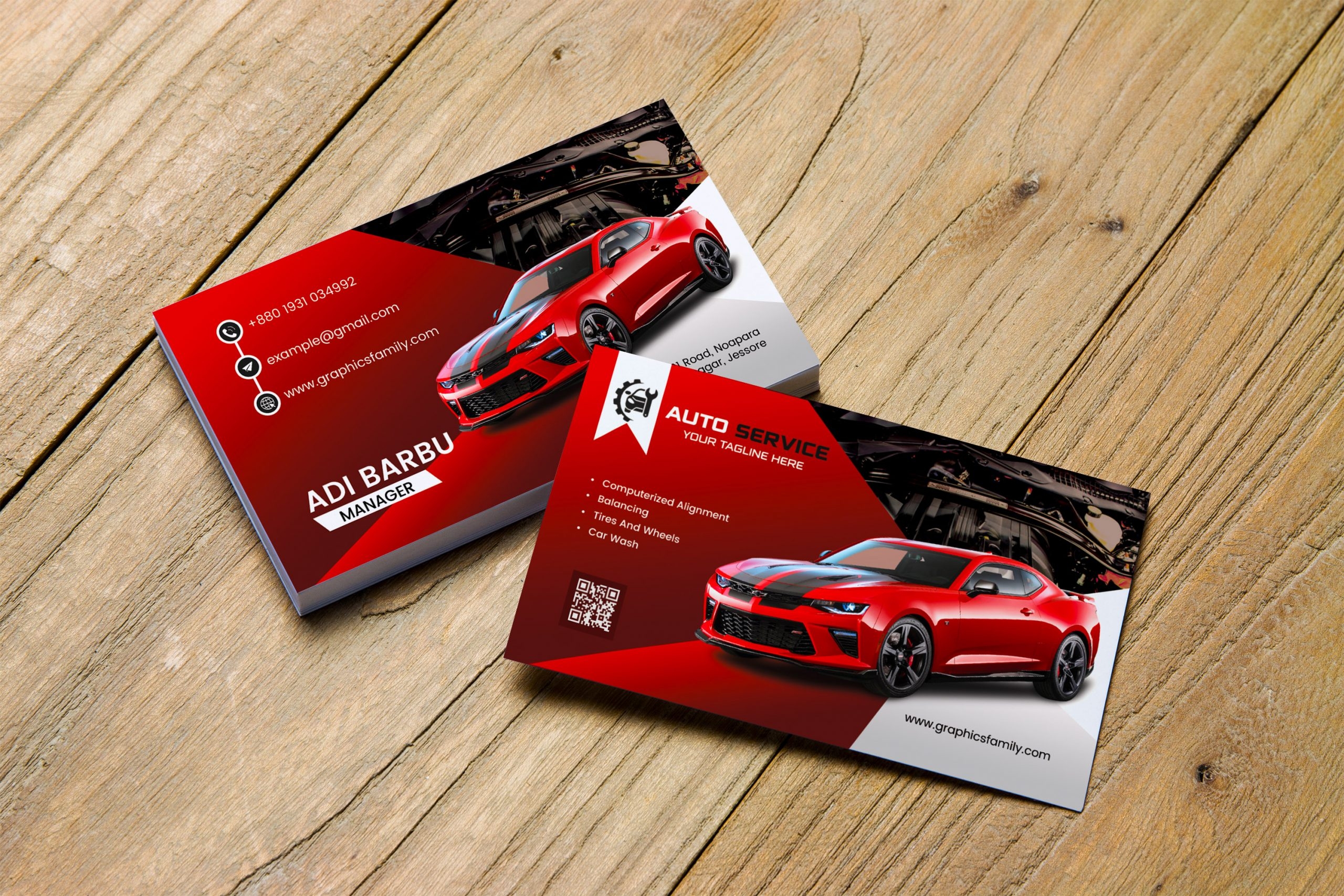 Free Auto Service Business Card Design Template GraphicsFamily Free Auto Service Business Card Design Template GraphicsFamily