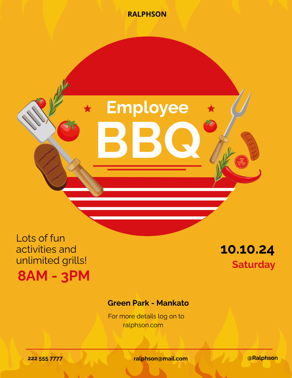 Free BBQ Flyer Templates Editable And Printable