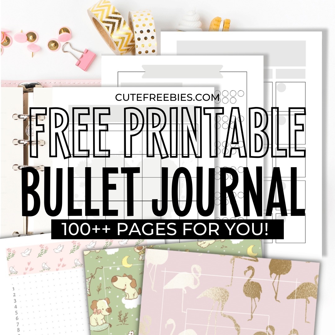 Free Bullet Journal Printable Templates Cute Freebies For You